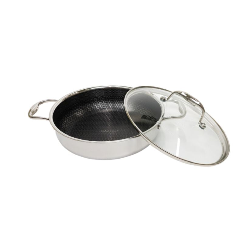 סוטאז' נירוסטה 28 ס"מ 4.4 ליטר cookcell היברידי - טכנולוגיית תאי חום לבישול מהיר ובריא
