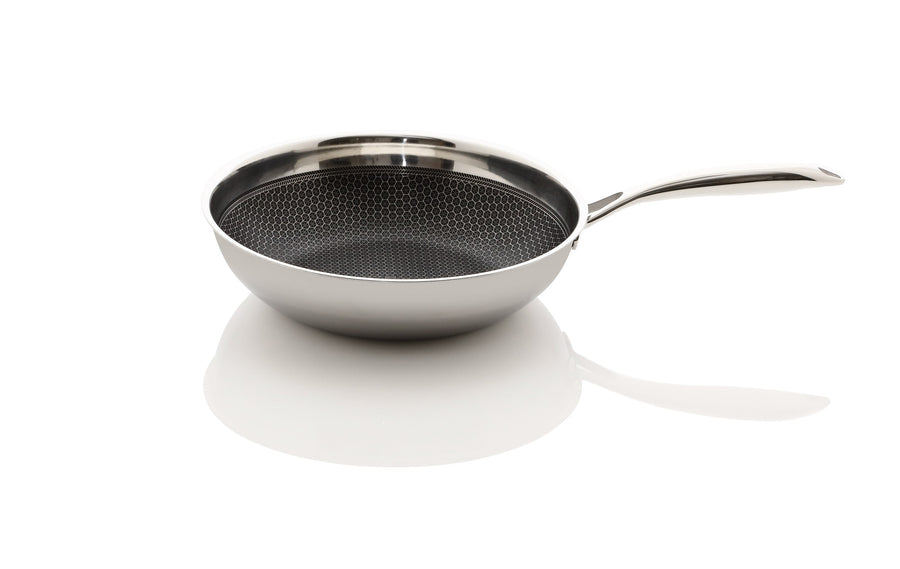 מחבת ווק נירוסטה היברידי cookcell עם ציפוי נון-סטיק וטכנולוגיית תאי חום לאינדוקציה